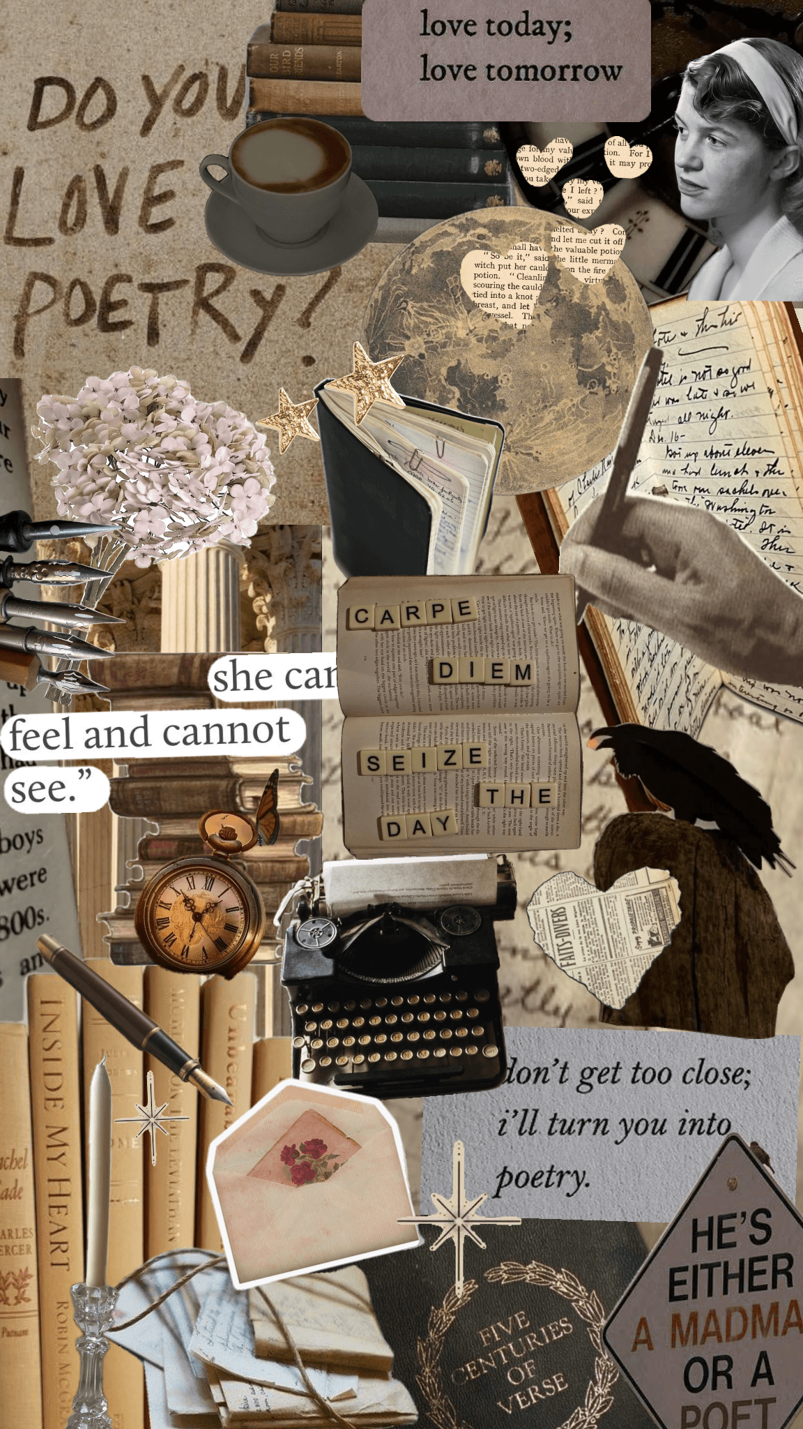 Do you love poetry - Vintage Collage